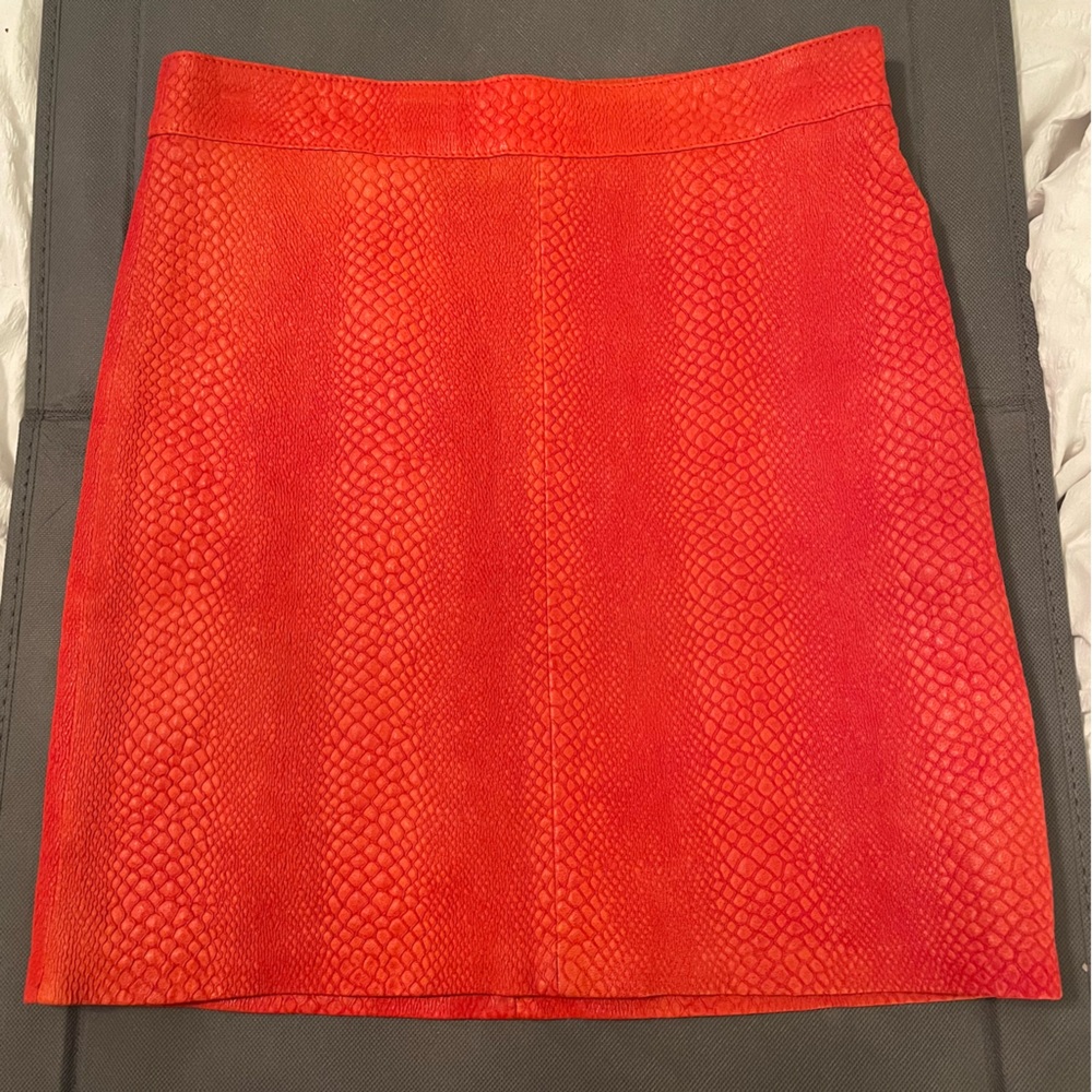 X by NBD Red Snake print Skirt